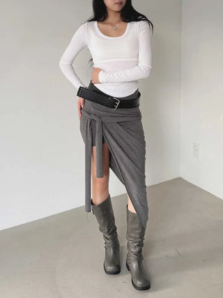 twisted leather big belt