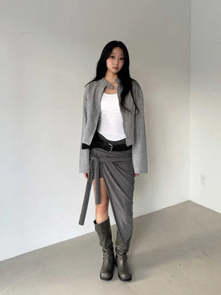 twisted leather big belt