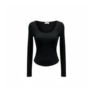 base golji round neck t-shirt with rolled hem