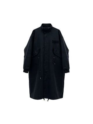 fishtail oversized 3-ounce quilted long parka safari jacket