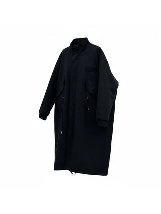 fishtail oversized 3-ounce quilted long parka safari jacket