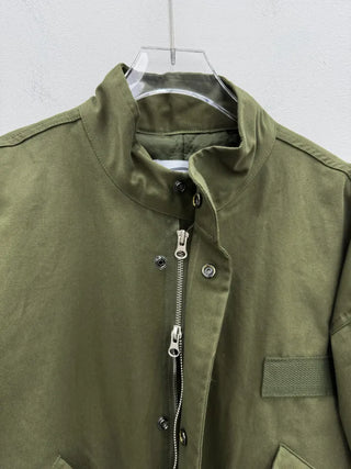 fishtail oversized 3-ounce quilted long parka safari jacket