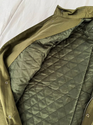 fishtail oversized 3-ounce quilted long parka safari jacket