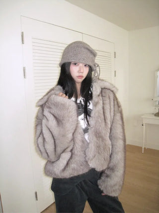 Pocket Mink Donut Faux Fur Jacket