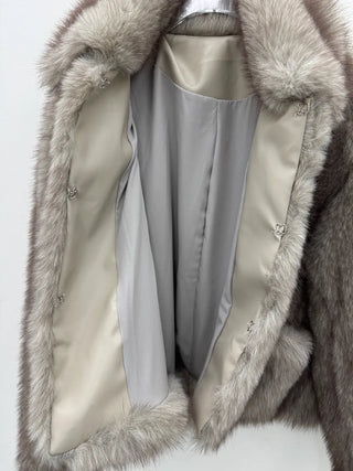 Pocket Mink Donut Faux Fur Jacket