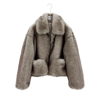 Pocket Mink Donut Faux Fur Jacket