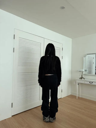 pocket wrap banding wide pintuck pants