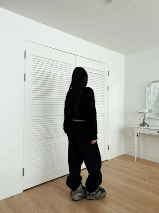 pocket wrap banding wide pintuck pants