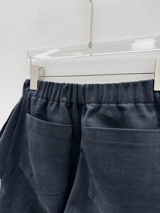 pocket wrap banding wide pintuck pants
