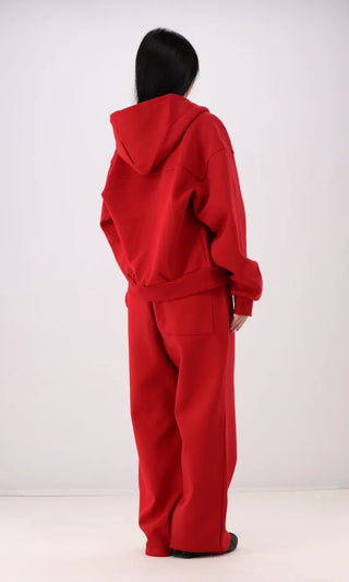 city setup big hood two-way zipper loose fit oversized hooded zip-up