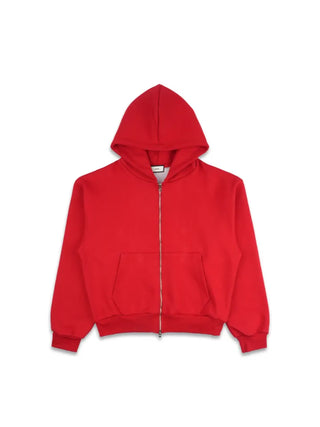 city setup big hood two-way zipper loose fit oversized hooded zip-up