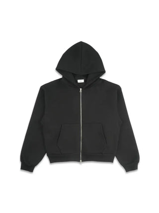 city setup big hood two-way zipper loose fit oversized hooded zip-up