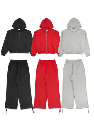 city setup big hood two-way zipper loose fit oversized hooded zip-up