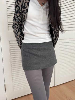 wool winter skirt pants inner pants miniskirt