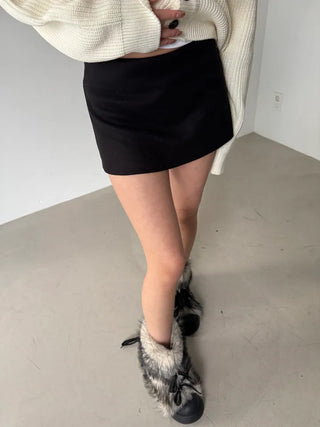 wool winter skirt pants inner pants miniskirt