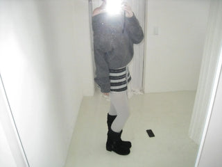 striped wool knit shorts winter shorts