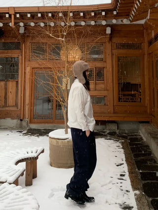 Mink faux fur earflap winter hat