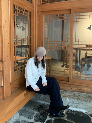 Mink faux fur earflap winter hat