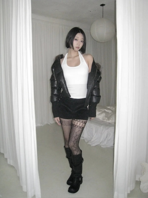 golden studded corduroy rivet winter shorts