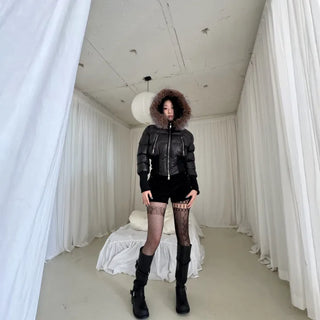 golden studded corduroy rivet winter shorts