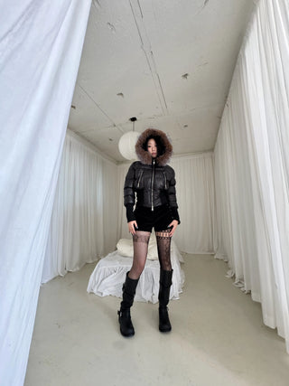 golden studded corduroy rivet winter shorts