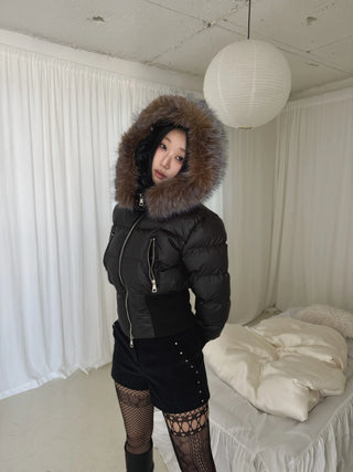 golden studded corduroy rivet winter shorts