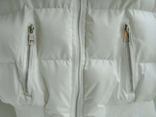 long shirred raccoon fur hooded wellon slim-fit cropped short padding