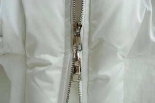 long shirred raccoon fur hooded wellon slim-fit cropped short padding