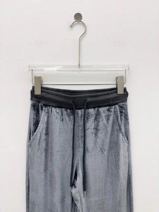 set velvet velour hooded zip-up bootcut pants training set