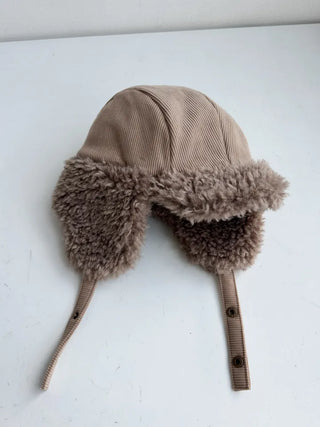 poggle boucle fur earflap reversible earmuff hat trooper hat