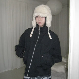 poggle boucle fur earflap reversible earmuff hat trooper hat