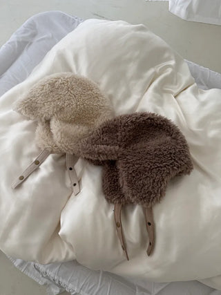 poggle boucle fur earflap reversible earmuff hat trooper hat