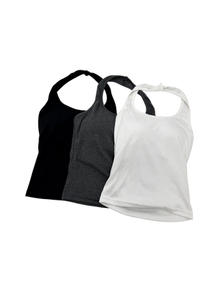 cap-built halter neck nasi 4-season bra top hip bralette tank top