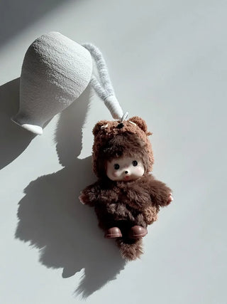 Monchhichi plush doll keychain key ring