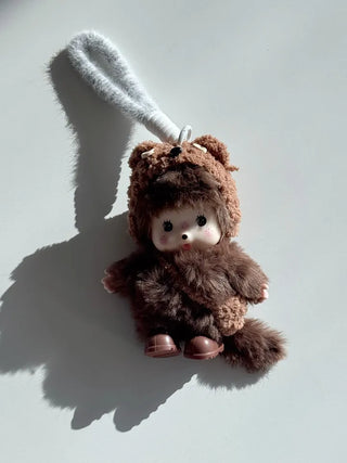 Monchhichi plush doll keychain key ring