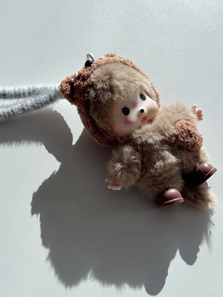 Monchhichi plush doll keychain key ring
