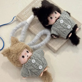 Monchhichi plush doll keychain key ring