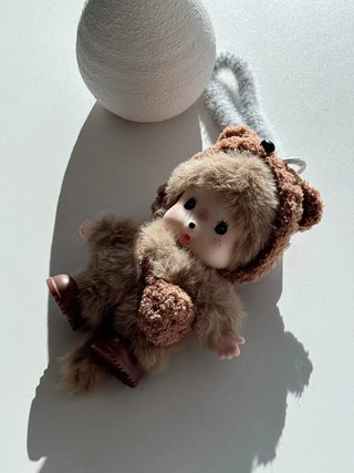 Monchhichi plush doll keychain key ring