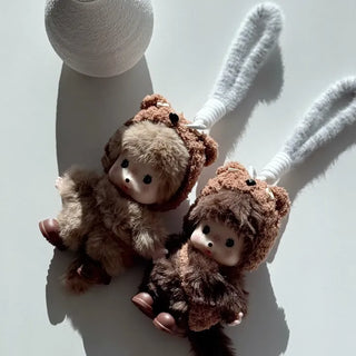 Monchhichi plush doll keychain key ring