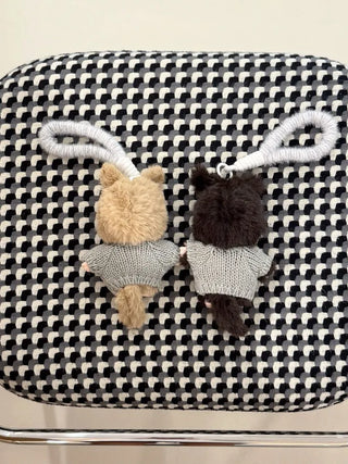 Monchhichi plush doll keychain key ring