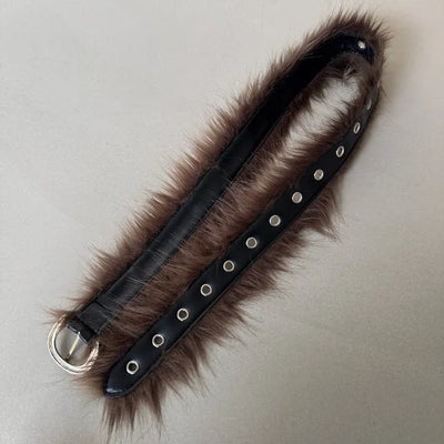 Kiko Eyelet Fur Belt
