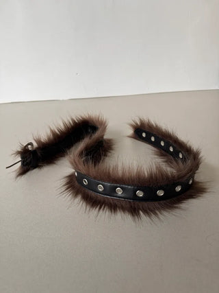 Kiko Eyelet Fur Belt