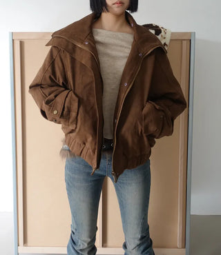 Detachable fur o Fleece lining* Fox fur trimmed Benyon faux fur mustang jacket
