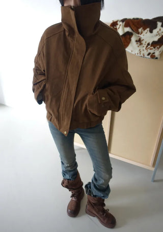 Detachable fur o Fleece lining* Fox fur trimmed Benyon faux fur mustang jacket