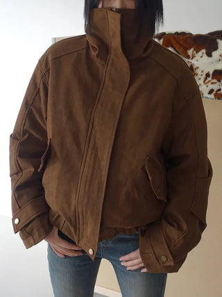 Detachable fur o Fleece lining* Fox fur trimmed Benyon faux fur mustang jacket