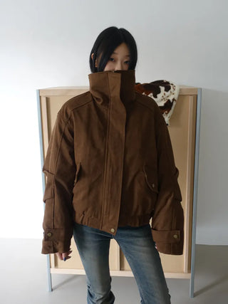 Detachable fur o Fleece lining* Fox fur trimmed Benyon faux fur mustang jacket