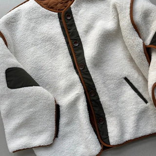 Poggle Wool Reversible Overfit Fleece Quilted Jacket