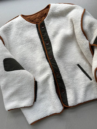 Poggle Wool Reversible Overfit Fleece Quilted Jacket