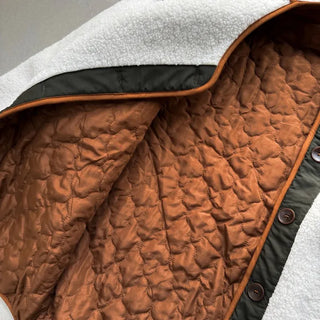 Poggle Wool Reversible Overfit Fleece Quilted Jacket