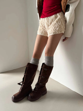 Poodle Fur Shorts Banded Shorts